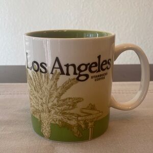 Starbucks Los Angeles Mug - Green and Cream Design